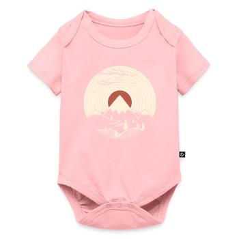 MTN LP Vinyle Mountain Graphique - Body à manches courtes Premium Bébé - rose - Devant