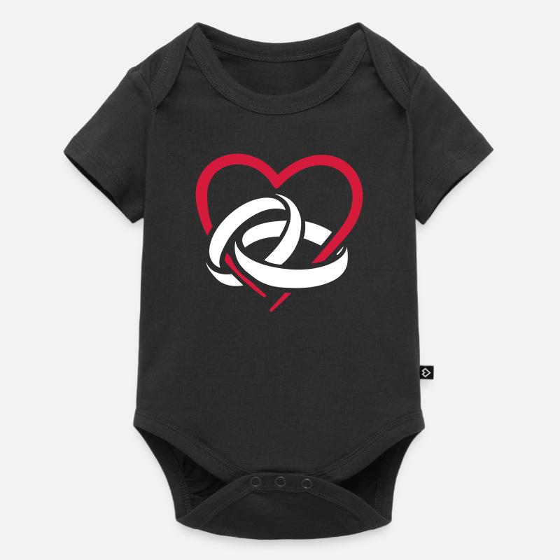 Hochzeit - Baby Premium Kurzarmbody - Schwarz