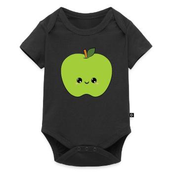 cute apple,sweet apple, green - Baby Premium short-sleeve bodysuit - black - Front