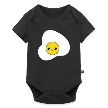cute egg sunny side up, miroir doux - Body à manches courtes Premium Bébé - noir - Devant