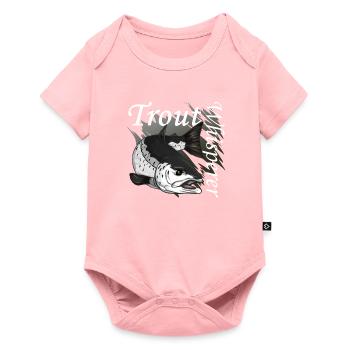 Trout Whisperer - Baby Premium short-sleeve bodysuit - rose - Front