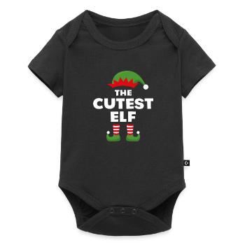 The Cutest Elf - Baby Premium short-sleeve bodysuit - black - Front