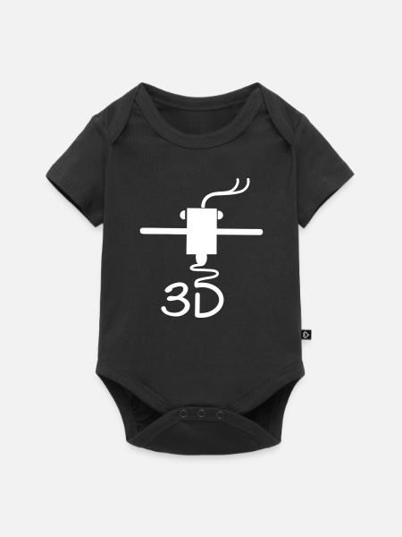 3D-tulostuksen elämä – tekijän ylpeys - Premium vauvojen lyhythihainen body - musta