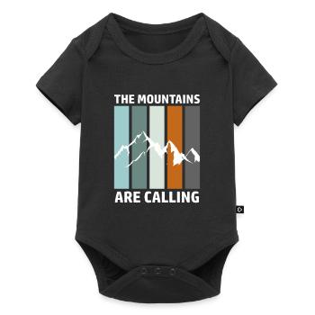 Berge Wandern Klettern Ski Snowboard Mountainbike - Baby Premium Kurzarmbody - Schwarz - Vorne