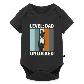 Papa Geschenk Geschenkidee für Väter - Baby Premium Kurzarmbody - Schwarz - Vorne