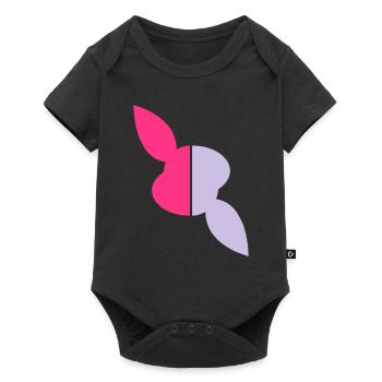 Two halves head rabbit, one half twisted - Baby Premium short-sleeve bodysuit - black - Front