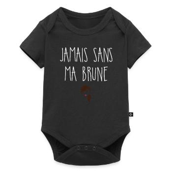 Jamais sans ma brune - Body à manches courtes Premium Bébé - noir - Devant