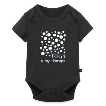 Yoga is my Therapy - Baby Premium Kurzarmbody - Schwarz - Vorne