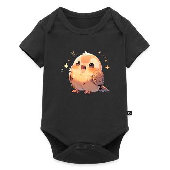 Baby Vogel - Baby Premium Kurzarmbody - Schwarz - Vorne