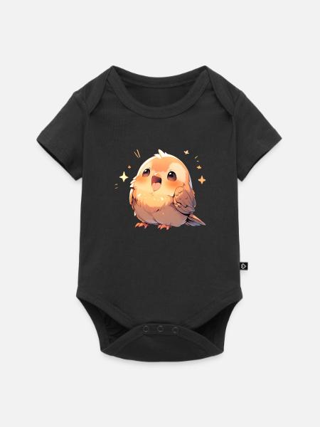 Baby Vogel - Baby Premium Kurzarmbody - Schwarz