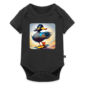 Funny and witty duck - Baby Premium short-sleeve bodysuit - black - Front