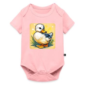 Mignon petit canard - Body à manches courtes Premium Bébé - rose - Devant