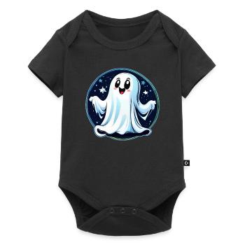 Niedliches kleines Schreckgespenst - Baby Premium Kurzarmbody - Schwarz - Vorne