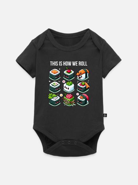 Voici comment Sushi Roll - Body à manches courtes Premium Bébé - noir