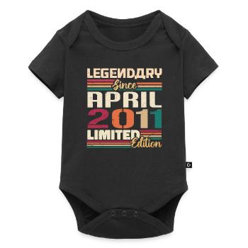 Les légendes sont nées en avril 2011 - 2011 - Body à manches courtes Premium Bébé - noir - Devant