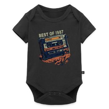 Vintage 1987 1987 Cassette - Vintage since 1987 - Baby Premium short-sleeve bodysuit - black - Front