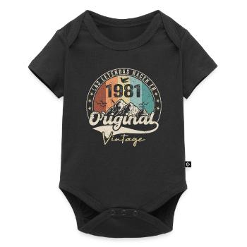 Rétro 1981 Cadeau Anniversaire 1981 Vintage 1981 - Body à manches courtes Premium Bébé - noir - Devant
