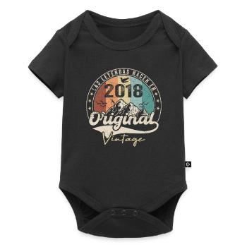 Retro 2018 Birthday Gift 2018 Vintage 2018 - Baby Premium short-sleeve bodysuit - black - Front