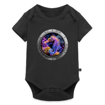 Seahorse Animal - 4 - Baby Premium short-sleeve bodysuit - black - Front