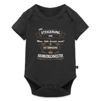 Steigerung-Krankenschwester - Baby Premium Kurzarmbody - Schwarz - Vorne