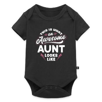 This Is What An Awesome Aunt Looks Like - Auntie - Baby Premium short-sleeve bodysuit - black - Front