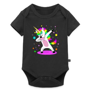 Unicorn Dabbing Unicorn Unicorn Gift - Baby Premium short-sleeve bodysuit - black - Front