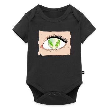 Palm trees in sight - Baby Premium short-sleeve bodysuit - black - Front