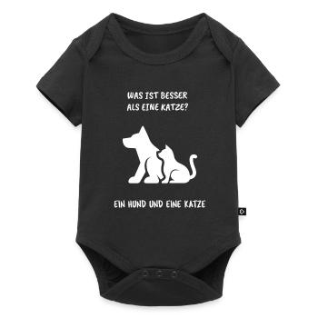 Cat and dog - Baby Premium short-sleeve bodysuit - black - Front