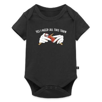 Yes I Need All This Yarn Knitting - Baby Premium short-sleeve bodysuit - black - Front
