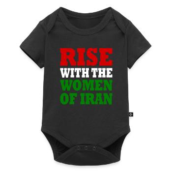 Rise with the women of iran - Body à manches courtes Premium Bébé - noir - Devant