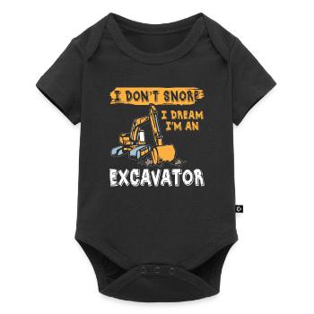 Je ne ronfle pas excavatrice - Body à manches courtes Premium Bébé - noir - Devant