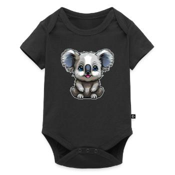 Mignon petit ours koala - Body à manches courtes Premium Bébé - noir - Devant