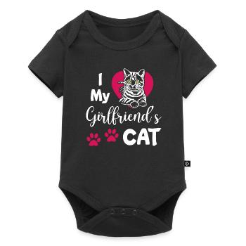 J’aime le chat de mes copines - Body à manches courtes Premium Bébé - noir - Devant