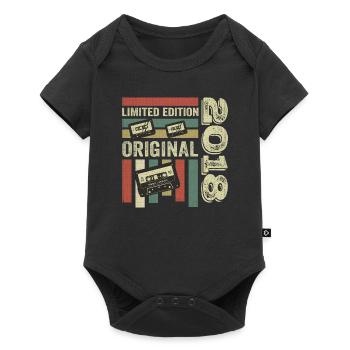 Vintage 2018 - Retro Birthday Quote 2018 - Baby Premium short-sleeve bodysuit - black - Front