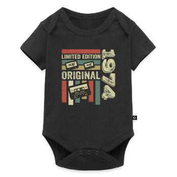 Vintage 1974 - Retro Birthday Quote 1974 - Baby Premium short-sleeve bodysuit - black - Front