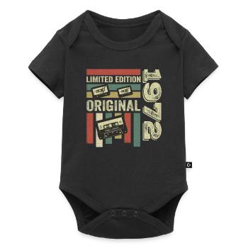Vintage 1972 - Retro Birthday Quote 1972 - Baby Premium short-sleeve bodysuit - black - Front
