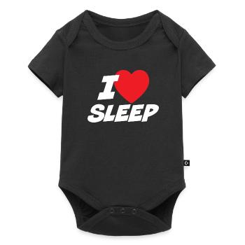 I Love Sleep - Baby Premium short-sleeve bodysuit - black - Front