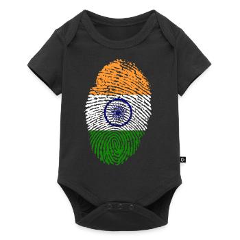 Empreintes digitales - Inde - Body à manches courtes Premium Bébé - noir - Devant
