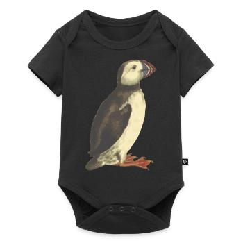 Papageientaucher - Baby Premium Kurzarmbody - Schwarz - Vorne