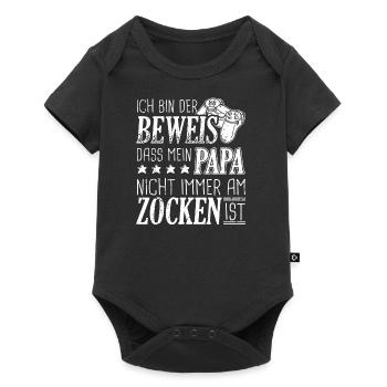 Gamer Gaming Shirt Beweis - Baby Premium Kurzarmbody - Schwarz - Vorne