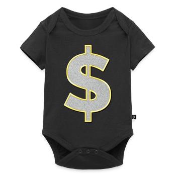 dollar sign - Baby Premium short-sleeve bodysuit - black - Front