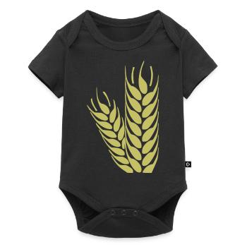 getreide corn cereal wheat weizen veggie gemuese v - Body à manches courtes Premium Bébé - noir - Devant