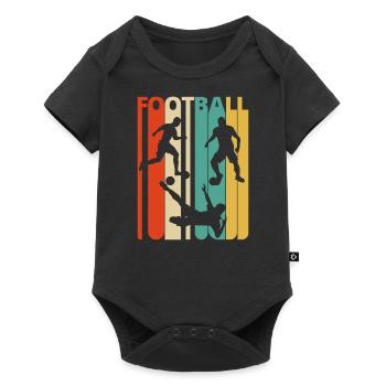 Vintage Football Player Fan Gifts for dad, brother - Baby Premium short-sleeve bodysuit - black - Front