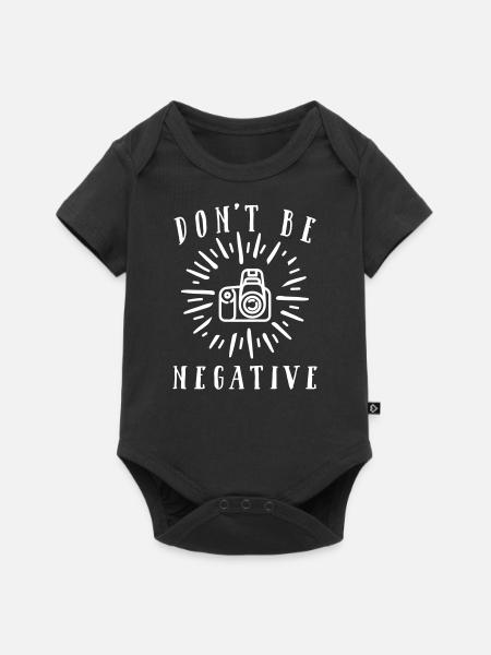 Don't Be Negative - Baby Premium Kurzarmbody - Schwarz