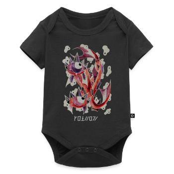 Negative Fische - Baby Premium Kurzarmbody - Schwarz - Vorne
