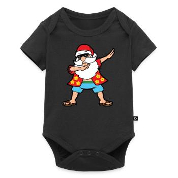Noël drôle père Noël Noël - Body à manches courtes Premium Bébé - noir - Devant