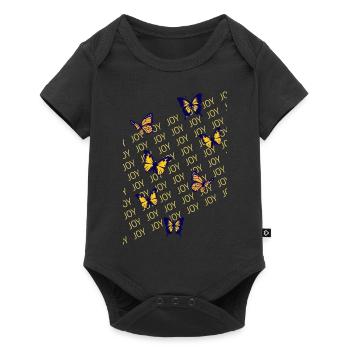 Papillons, joie, légèreté - Body à manches courtes Premium Bébé - noir - Devant