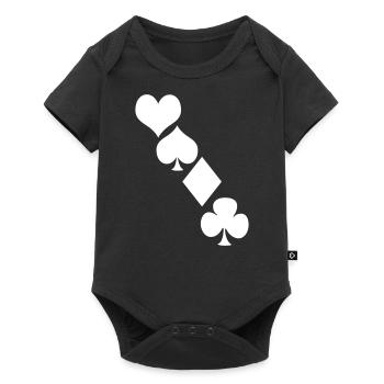 Kartendeck - Baby Premium short-sleeve bodysuit - black - Front