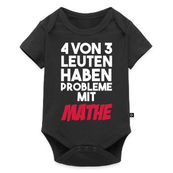 4 personnes sur 3 ont donné des problèmes avec les maths - Body à manches courtes Premium Bébé - noir - Devant