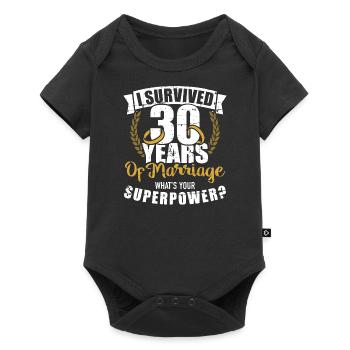 30th wedding anniversary - Baby Premium short-sleeve bodysuit - black - Front